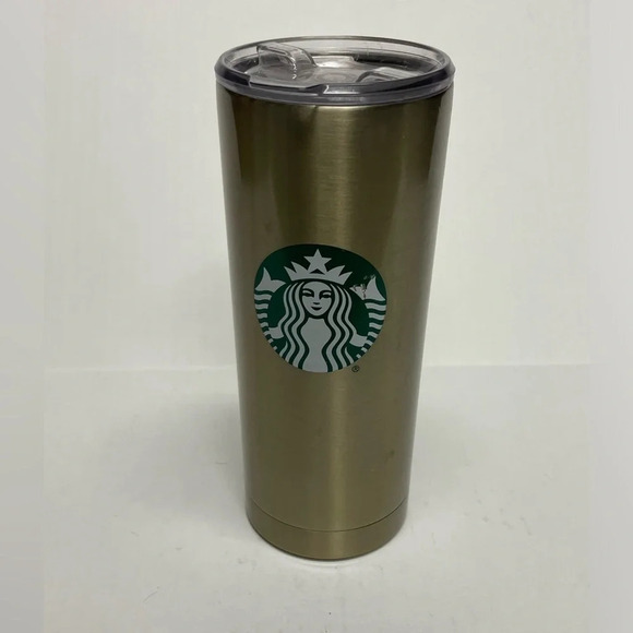 STARBUCKS STAINLESS STEEL TUMBLER Gold 2021 - Picture 1 of 5
